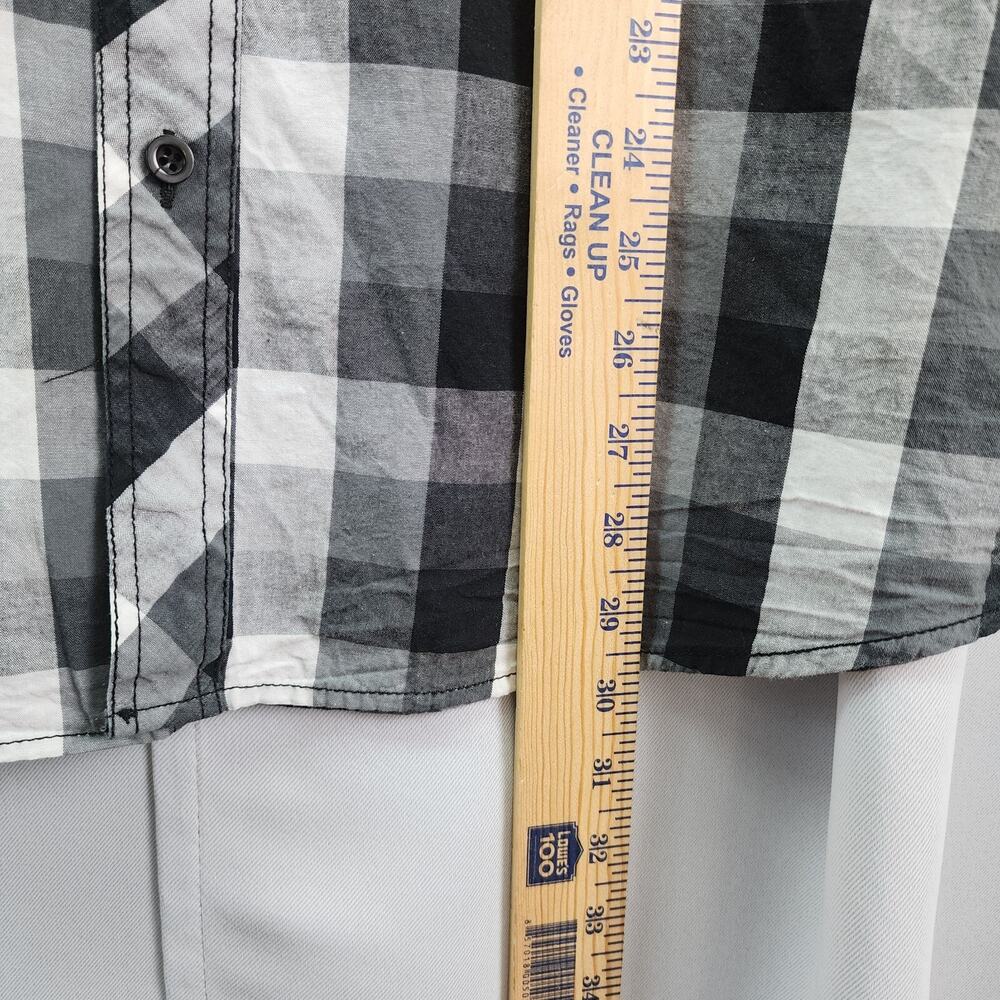 Eighty Eight Shirt Men XLARGE Platinum Button-Up Cowboy Plaid Cotton Casual - Picture 6 of 8